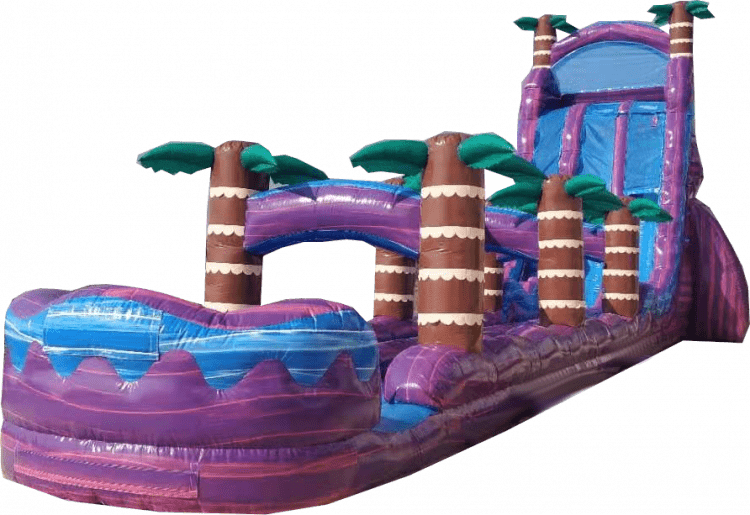 27' Purple Hurricane Water Slide w/ Slip n Slide