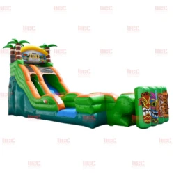 19 foot tiki island xl single lane inflated pool left 1776875796 20' Tiki Island Water Slide