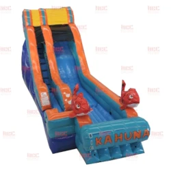 kahuna xl single lane inflated pool top 1776874972 20' Big Kahuna Water Slide