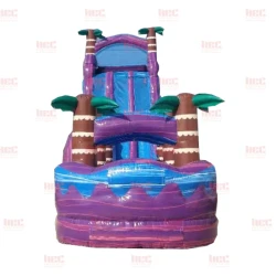 27 foot purple hurricane double lane inflated pool slip and slide 1 27' Purple Hurricane Water Slide w/ Slip n Slide