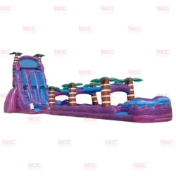 27 foot purple hurricane double lane inflated pool slip and slide 3 27' Purple Hurricane Water Slide w/ Slip n Slide