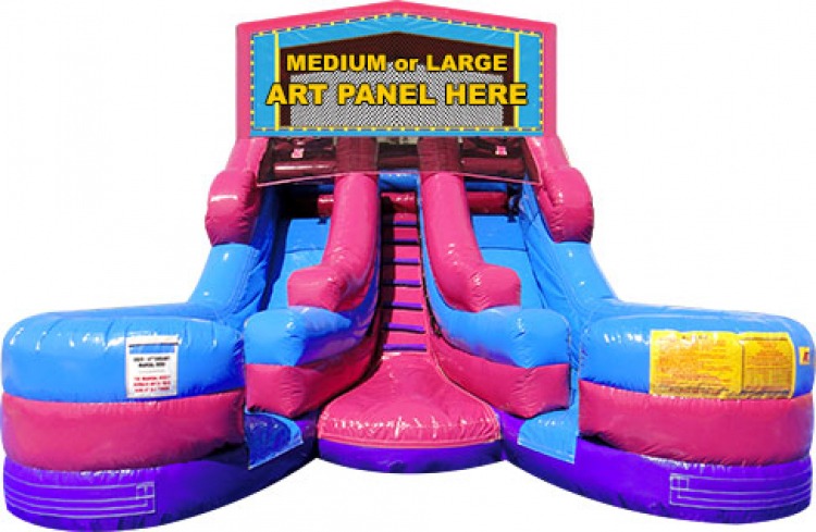 17' Pink Dream Dual Lane Water Slide