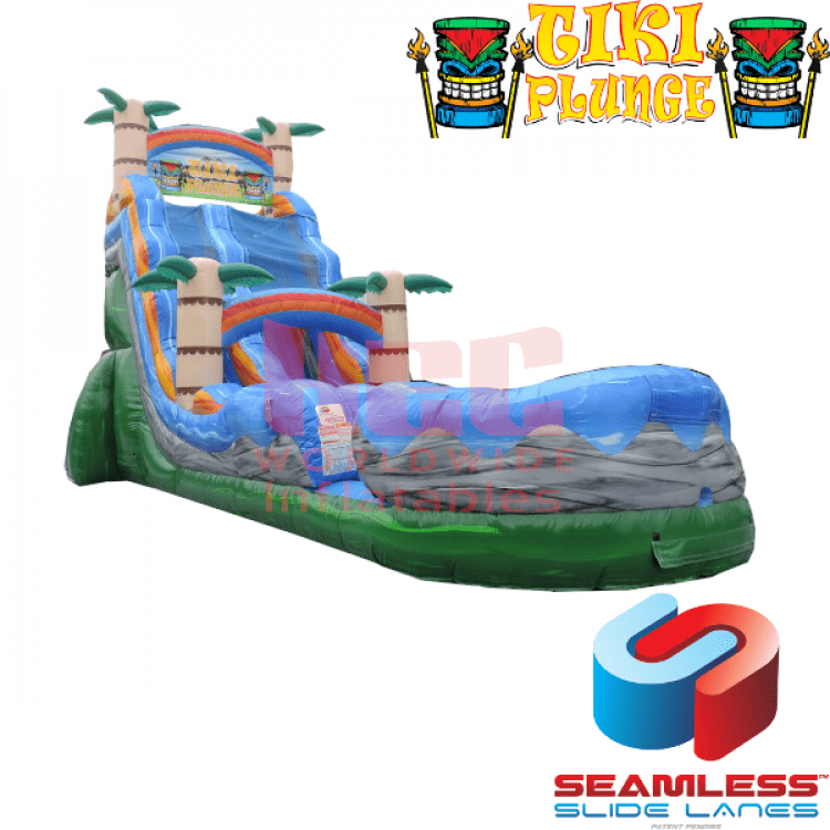 22' Tiki Plunge Single Lane Water Slide