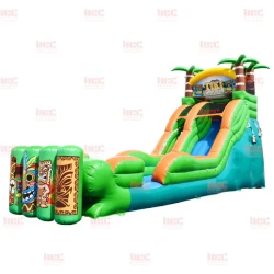 19 foot tiki island xl single lane inflated pool right 1776875796 20' Tiki Island Water Slide
