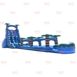 27 Blue Hurricane with SnS Inflated Pool Left 1776814396 27' Blue Hurricane Water Slide w/ Slip n Slide